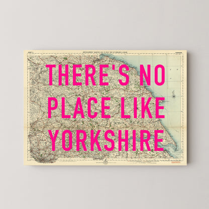 Yorkshire Pop Art Map Print (landscape)