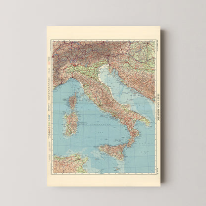 Italy Pop Art Map Print (portrait)