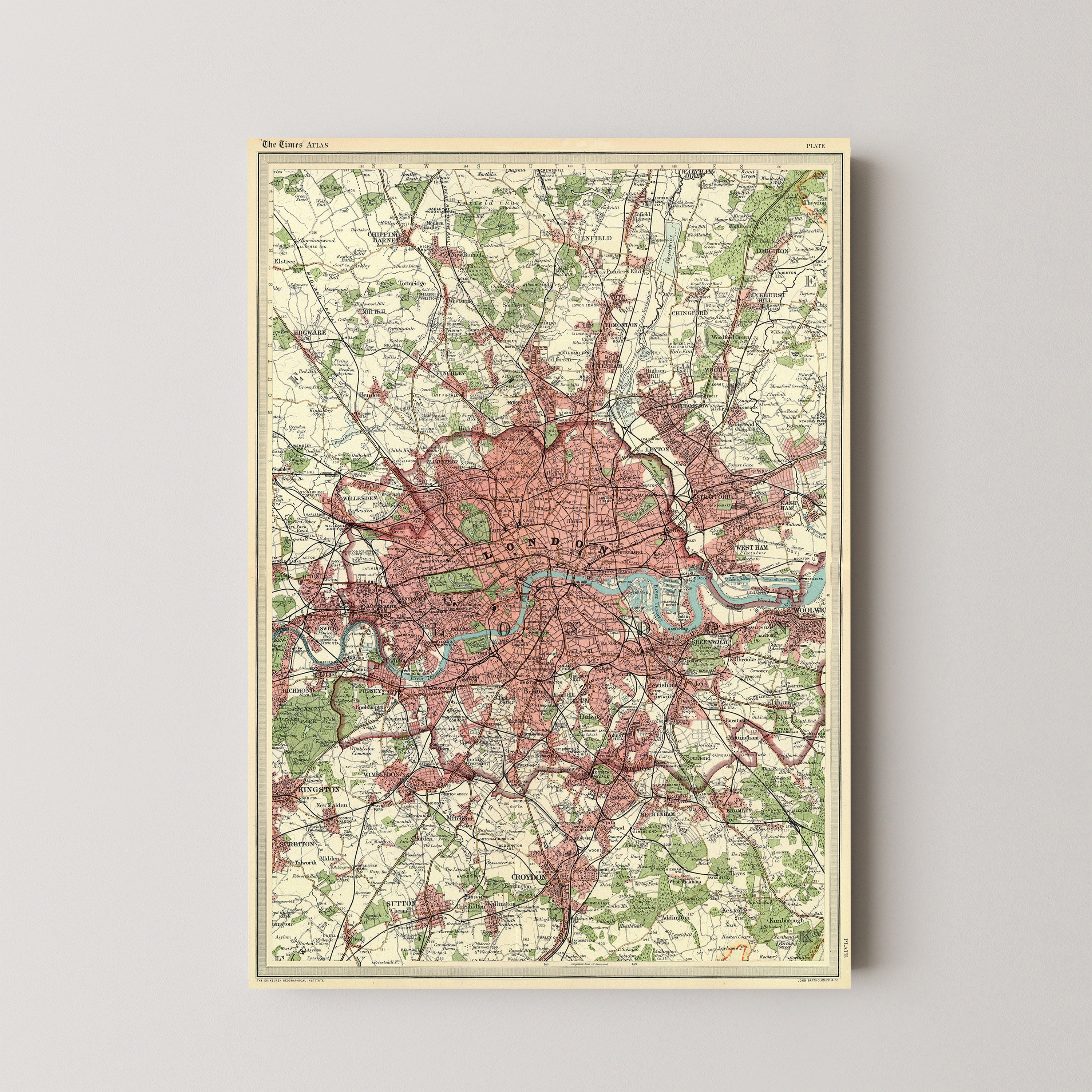 London Pop Art Map Print (portrait)