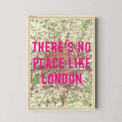 London Pop Art Map Print (portrait)