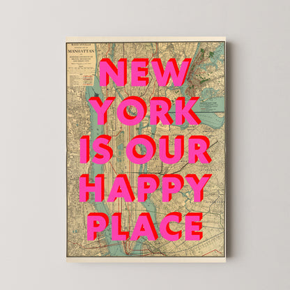 Manhattan New York Pop Art Map Print (portrait)