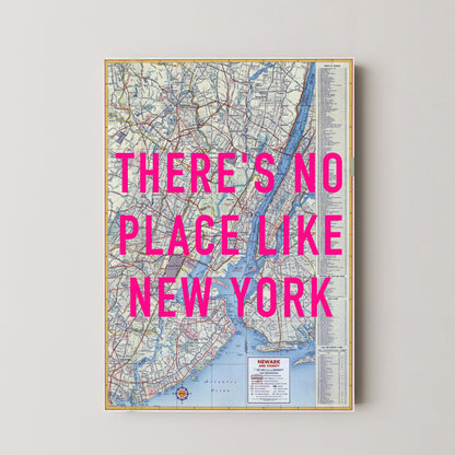 New York Pop Art Map Print (portrait)