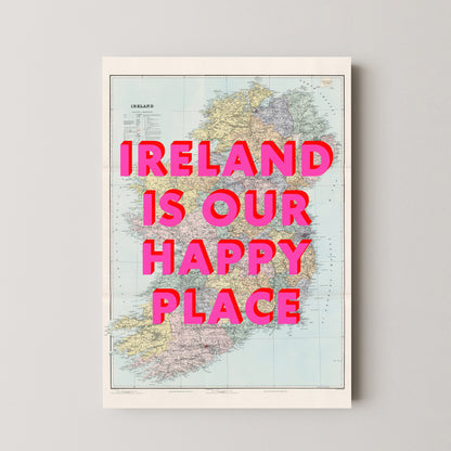 Ireland Pop Art Map Print (portrait)