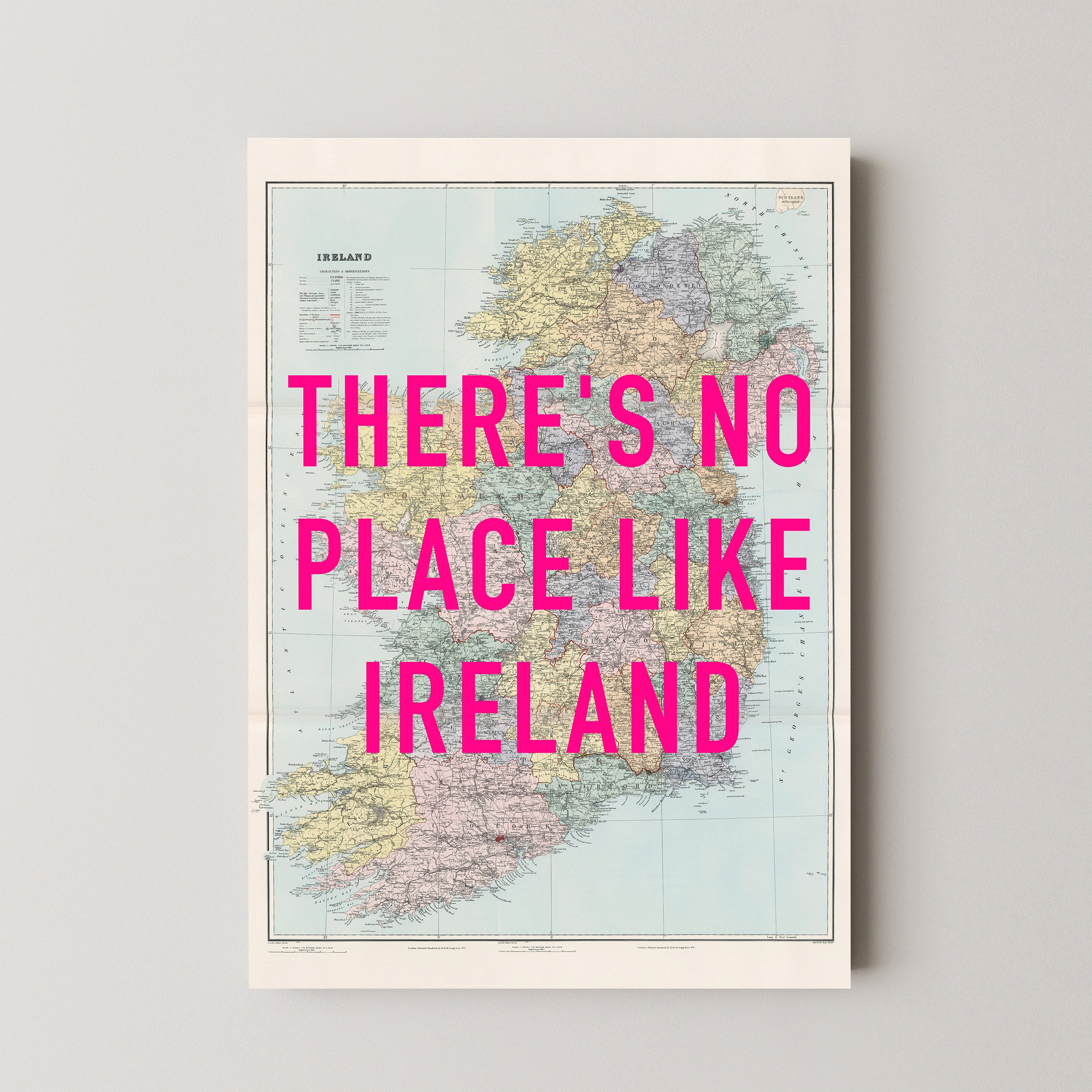Ireland Pop Art Map Print (portrait)