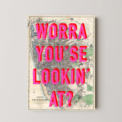 Liverpool Pop Art Map Print (portrait)