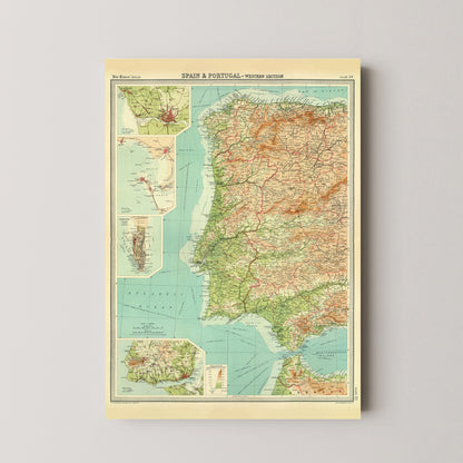Portugal Pop Art Map Print (portrait)