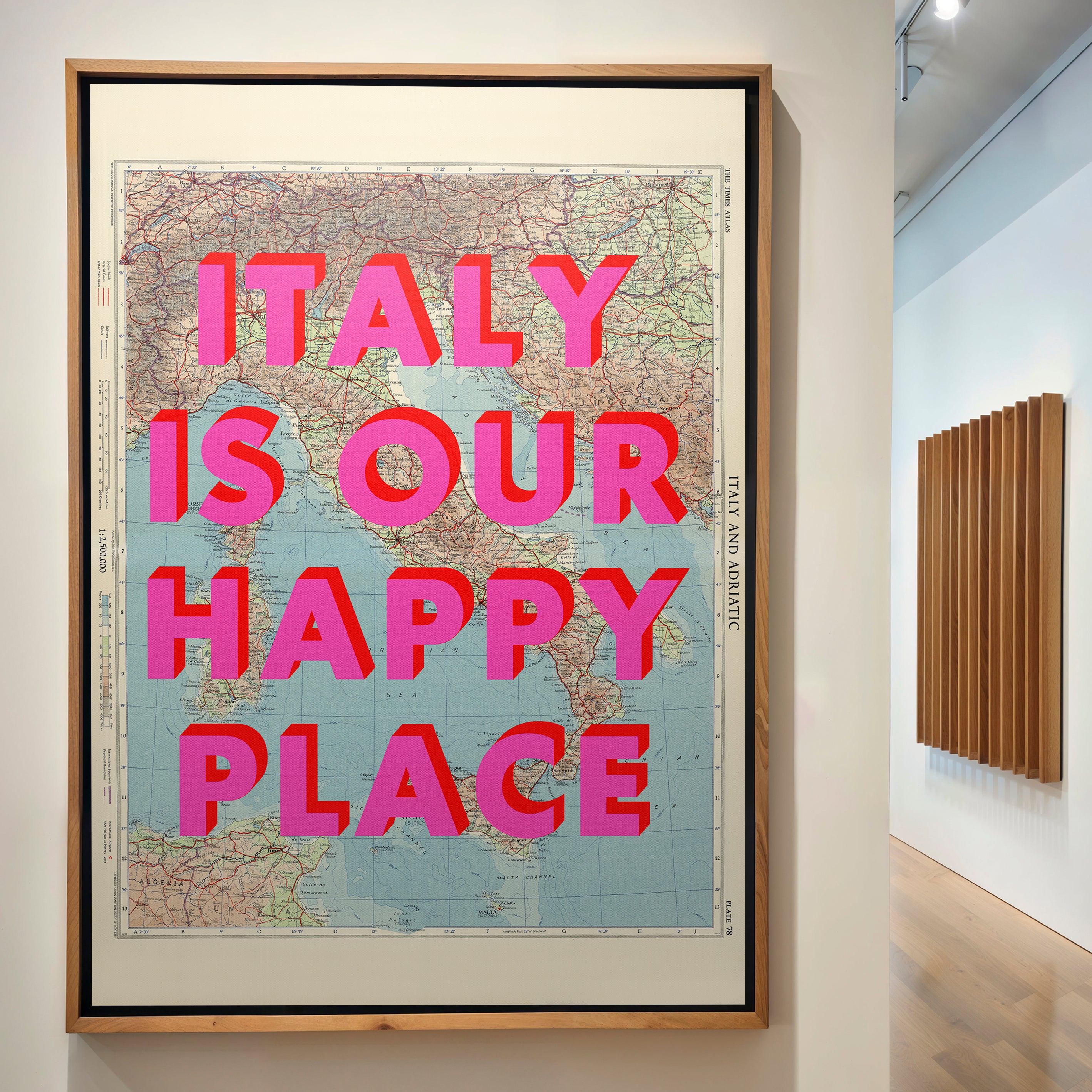Italy Pop Art Map Print (portrait)
