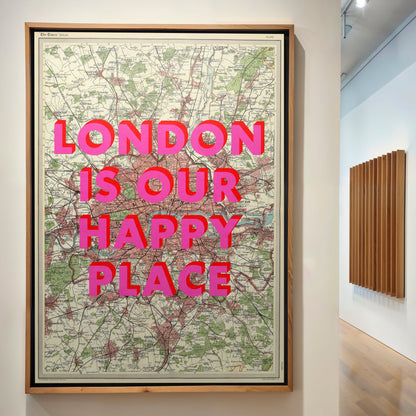 London Pop Art Map Print (portrait)