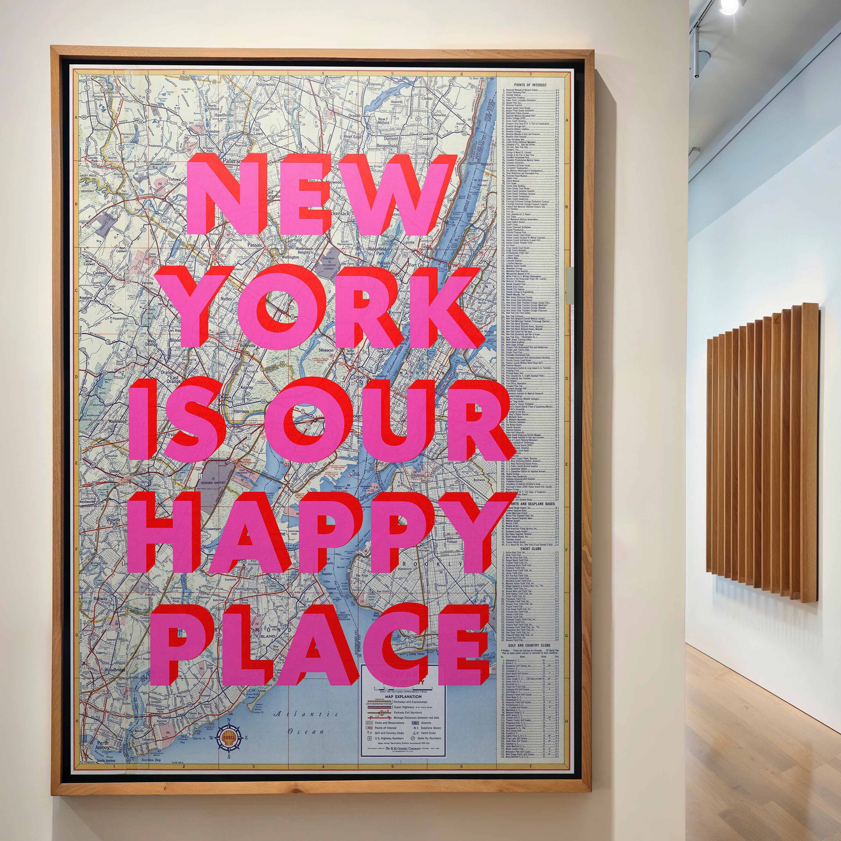 New York Pop Art Map Print (portrait)