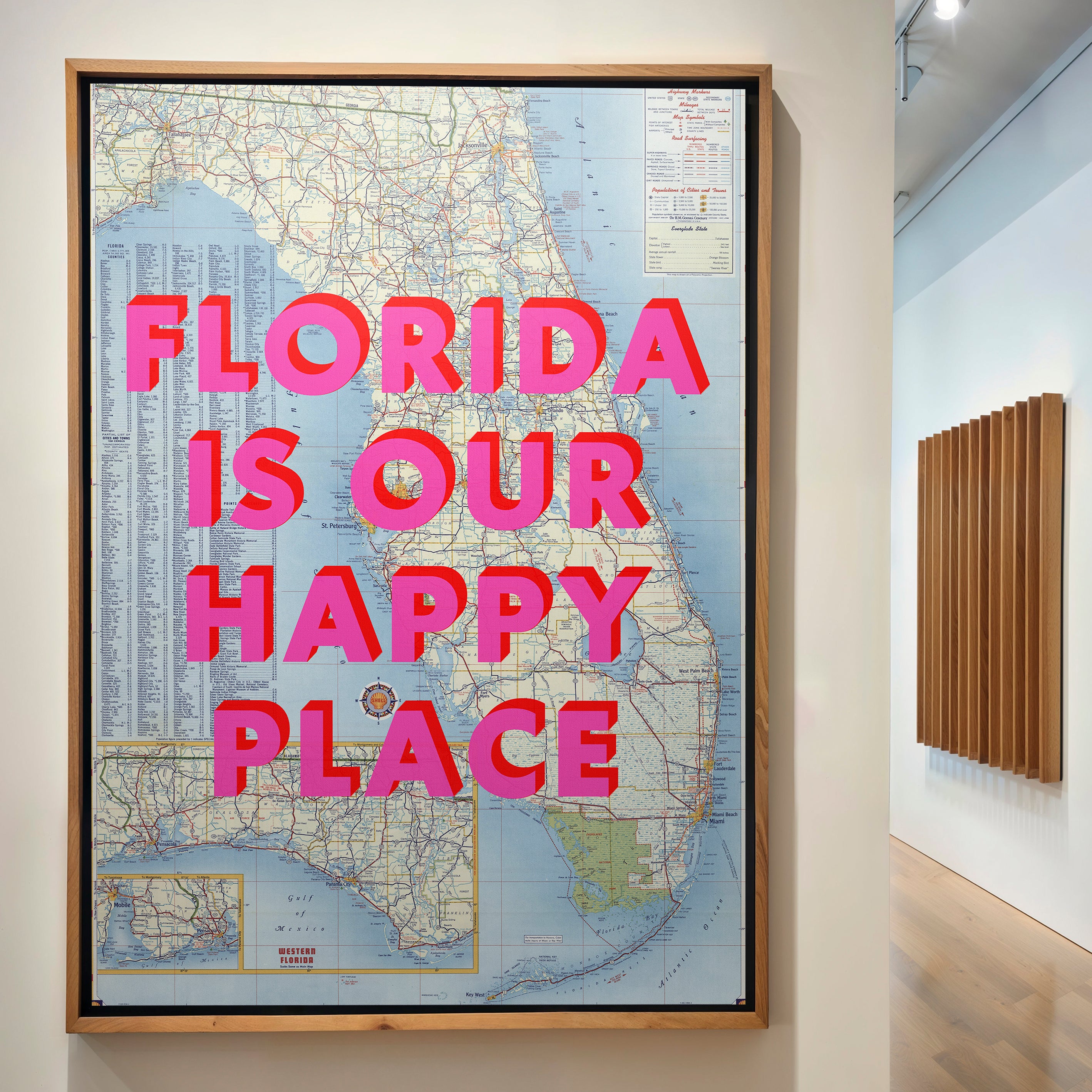 Florida Pop Art Map Print (portrait)