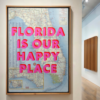 Florida Pop Art Map Print (portrait)