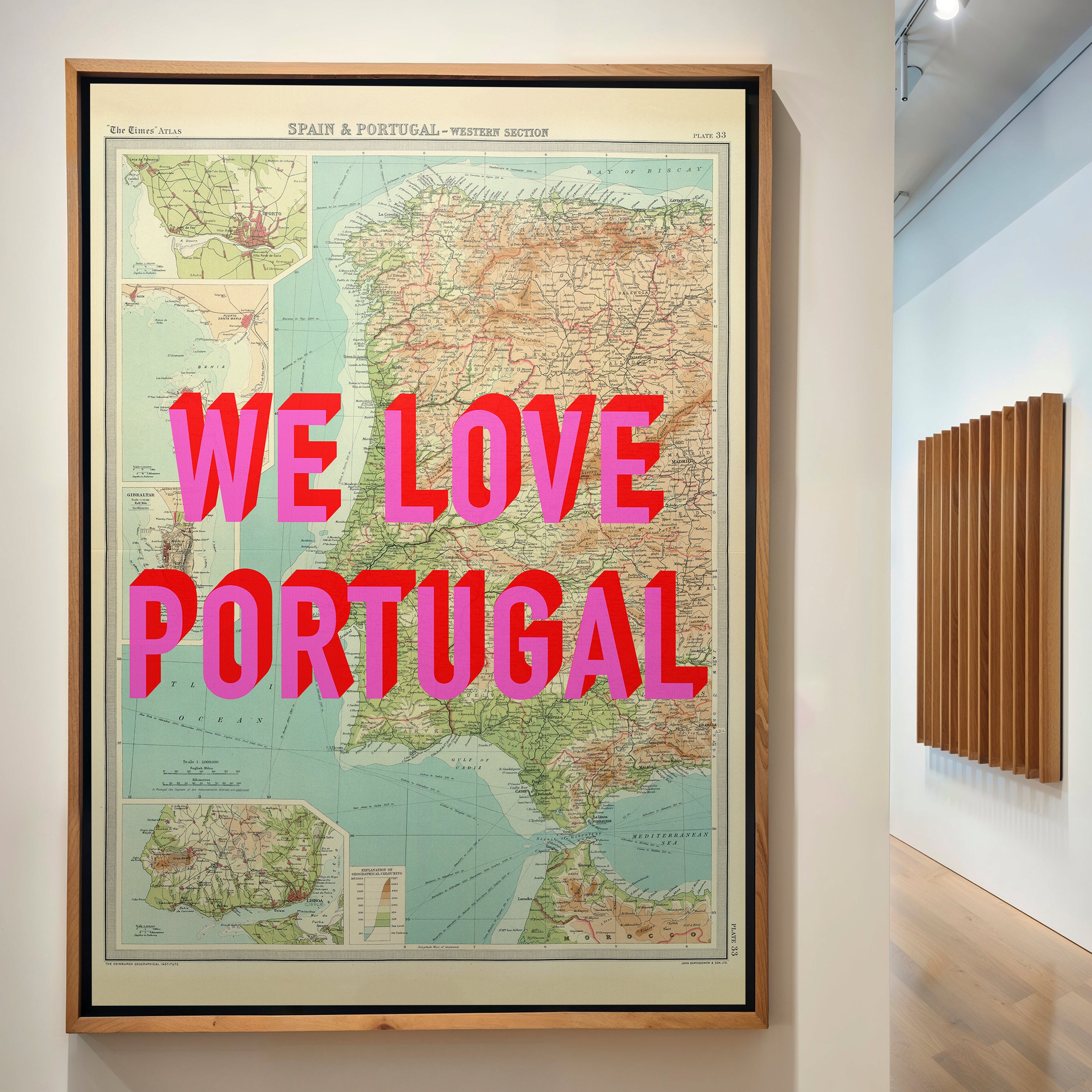 Portugal Pop Art Map Print (portrait)