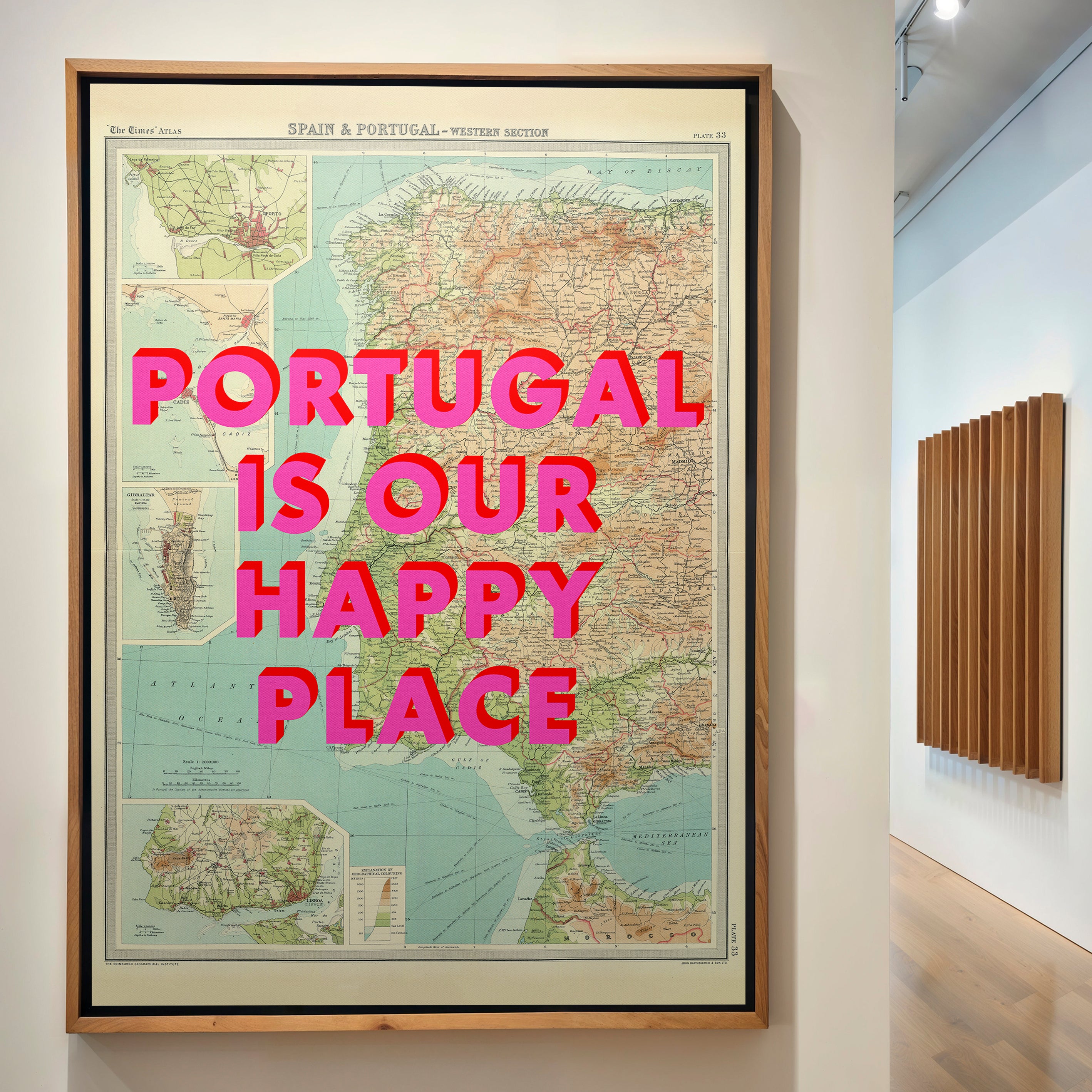 Portugal Pop Art Map Print (portrait)