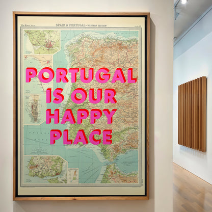Portugal Pop Art Map Print (portrait)