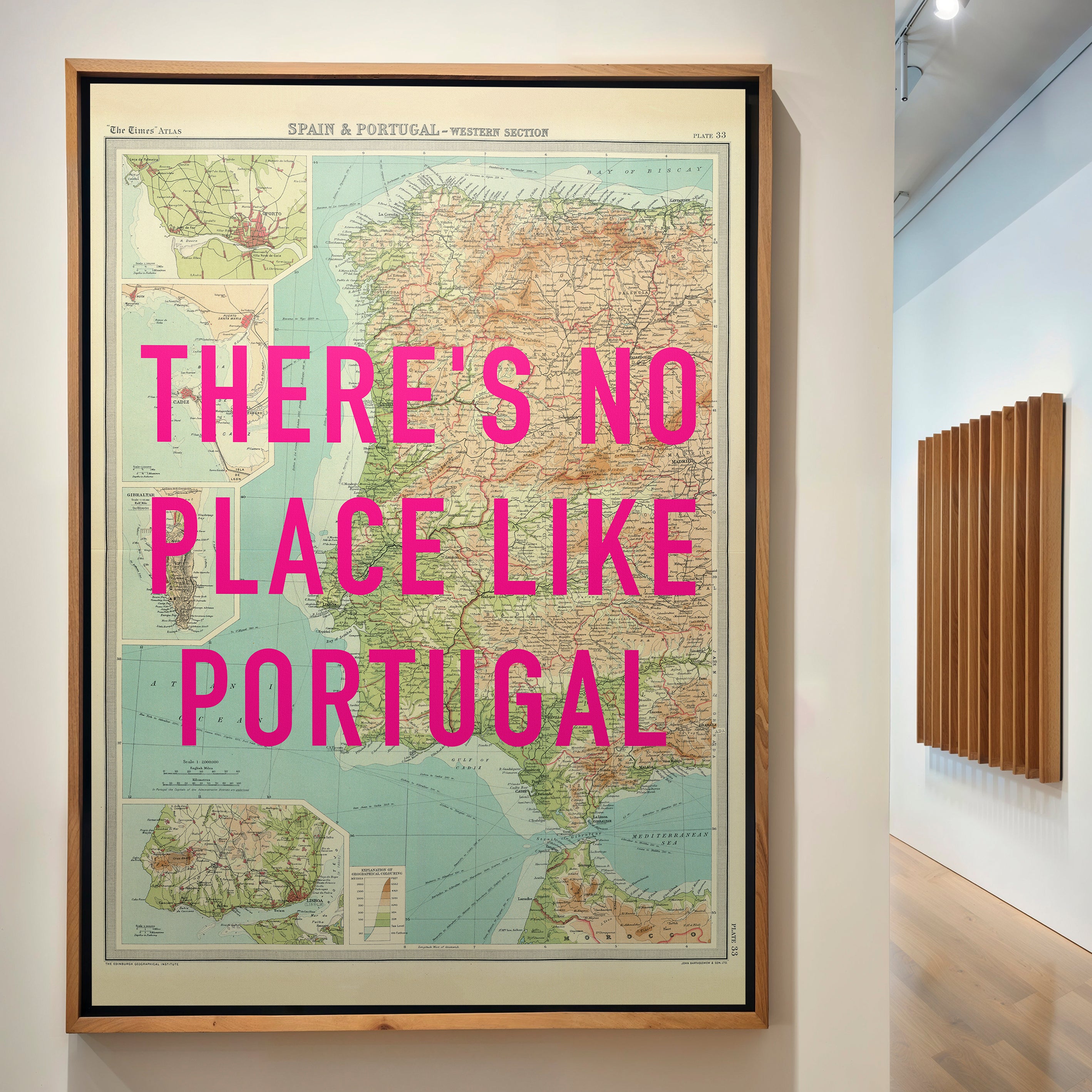 Portugal Pop Art Map Print (portrait)