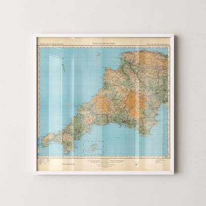 Cornwall Pop Art Map Print (square)