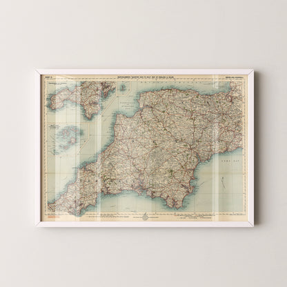 Devon Pop Art Map Print (landscape)