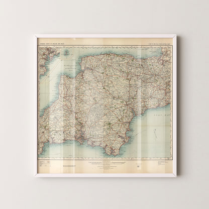 Devon Pop Art Map Print (square)