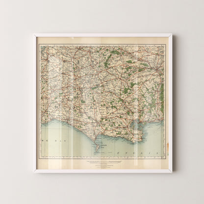 Dorset Pop Art Map Print (square)
