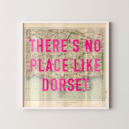 Dorset Pop Art Map Print (square)