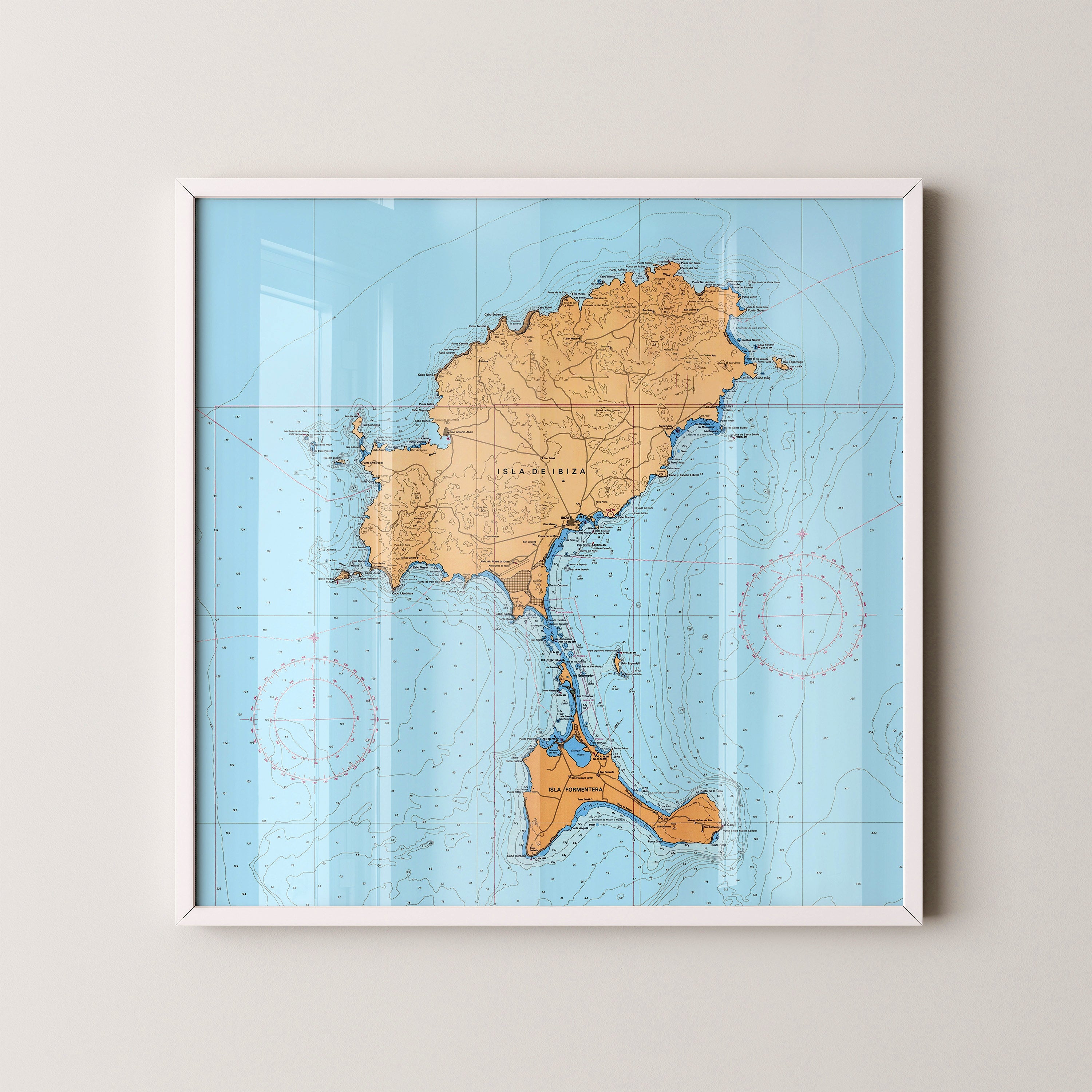 Ibiza Pop Art Map Print (square)