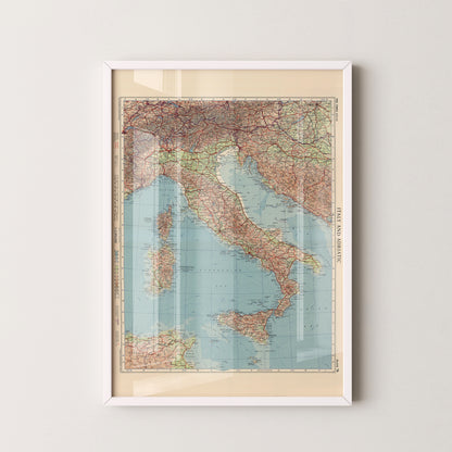 Italy Pop Art Map Print (portrait)