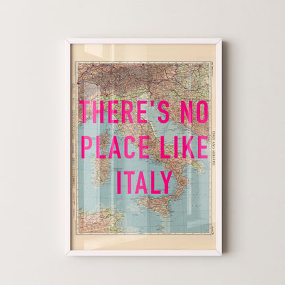 Italy Pop Art Map Print (portrait)