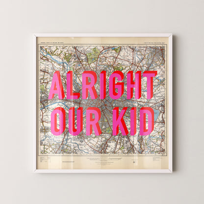 Manchester Pop Art Map Print (square)