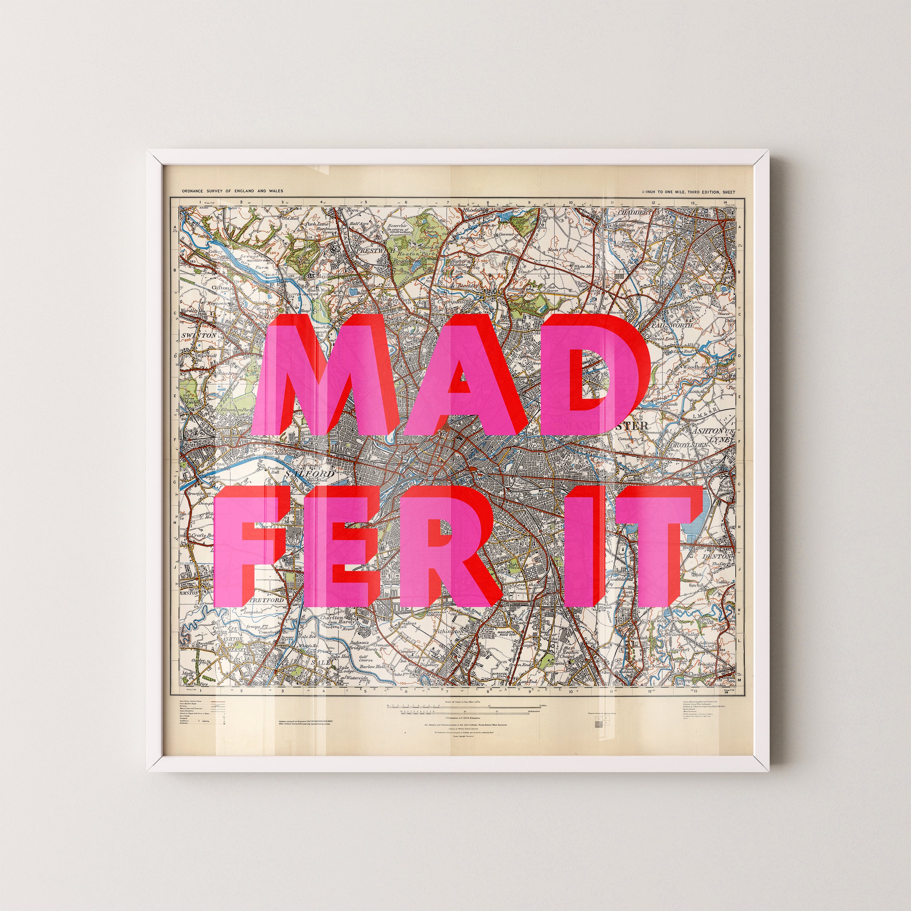 Manchester Pop Art Map Print (square)