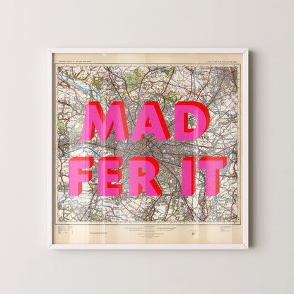 Manchester Pop Art Map Print (square)