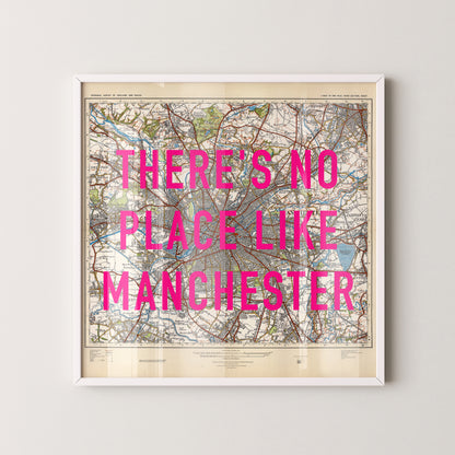Manchester Pop Art Map Print (square)