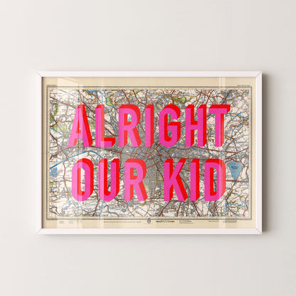 Manchester Pop Art Map Print (landscape)