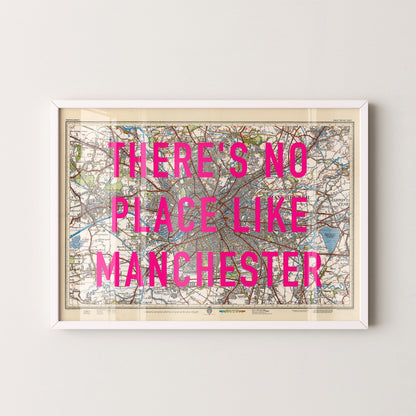 Manchester Pop Art Map Print (landscape)