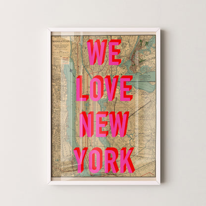 Manhattan New York Pop Art Map Print (portrait)