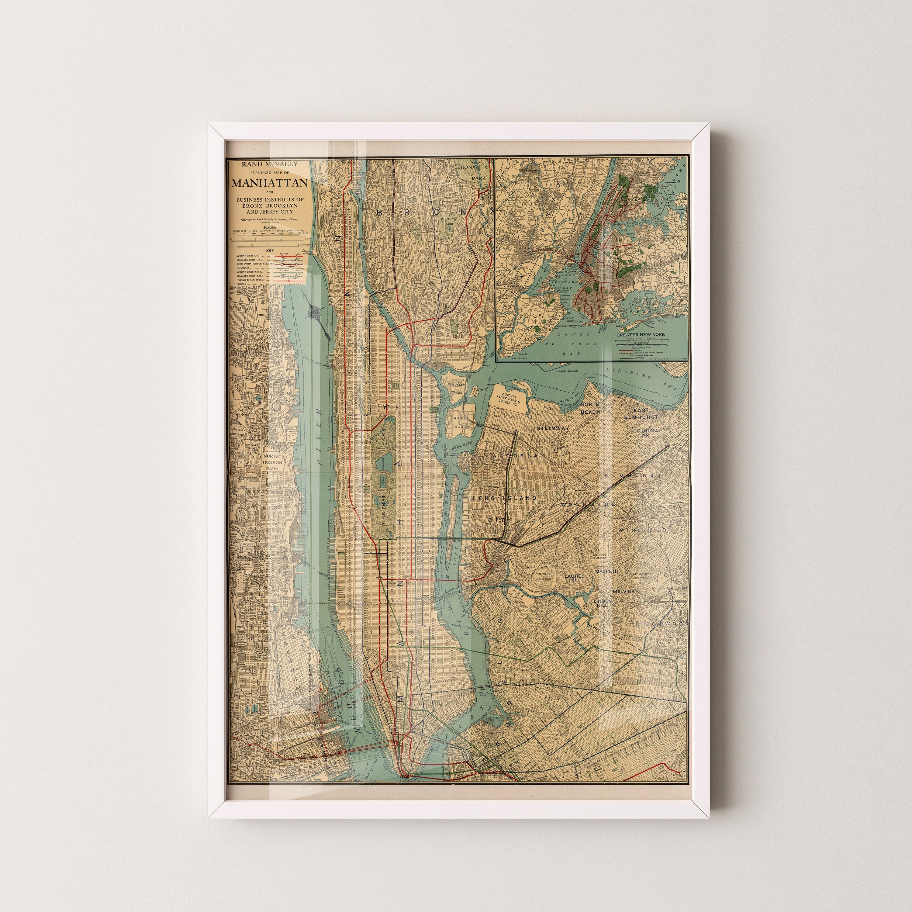 Manhattan New York Pop Art Map Print (portrait)
