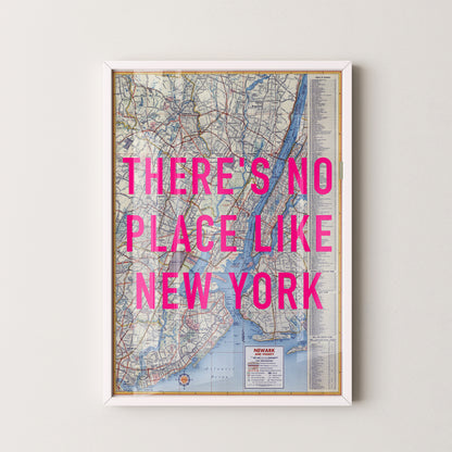 New York Pop Art Map Print (portrait)