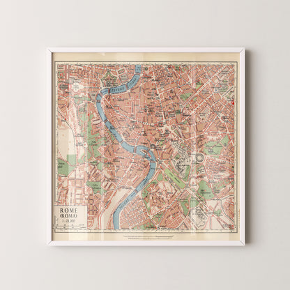 Rome Pop Art Map Print (square)