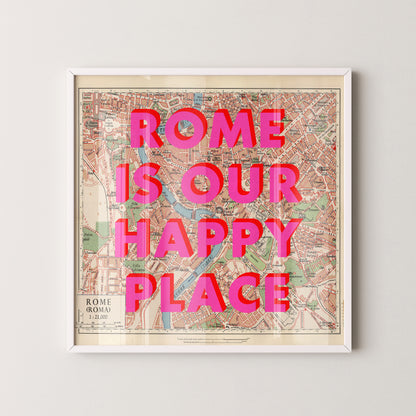 Rome Pop Art Map Print (square)