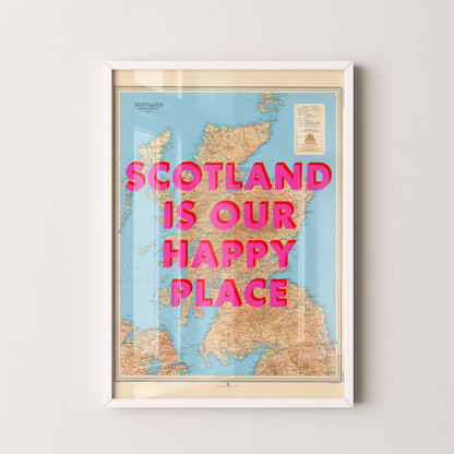 Scotland Pop Art Map Print (portrait)