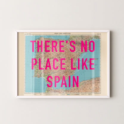 Spain Pop Art Map Print (landscape)