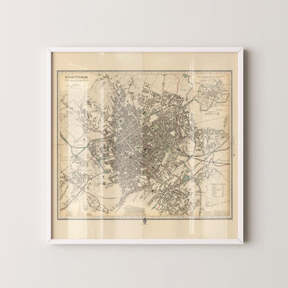 Birmingham Pop Art Map Print (square)