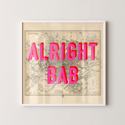 Birmingham Pop Art Map Print (square)