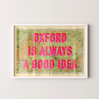 Oxford Pop Art Map Print (landscape)