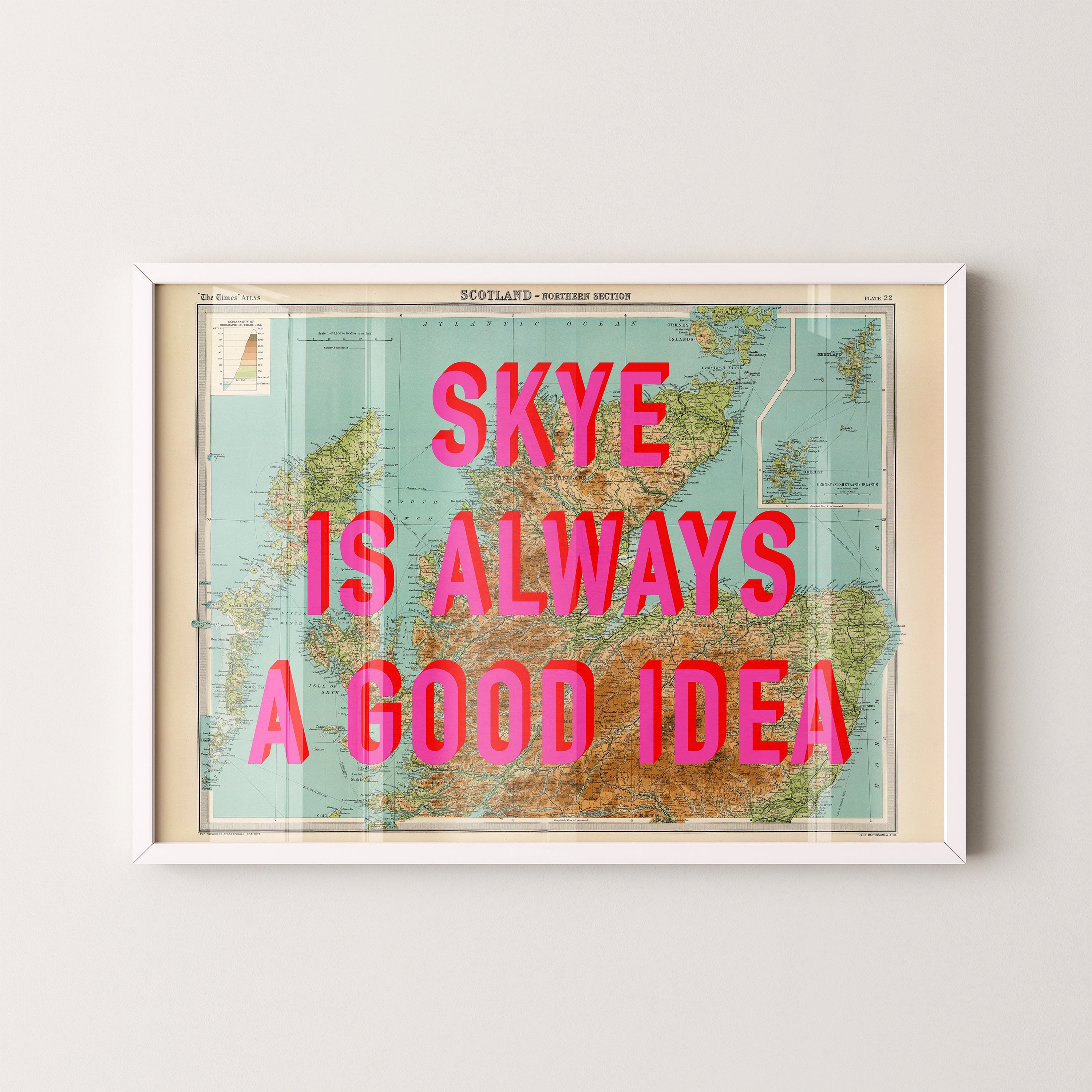 Isle of Skye Pop Art Map Print (landscape)