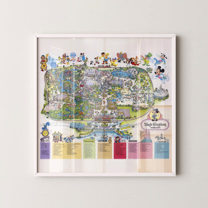 Disney World Florida Theme Park Pop Art Map Print (square)