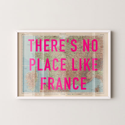 France Pop Art Map Print (landscape)