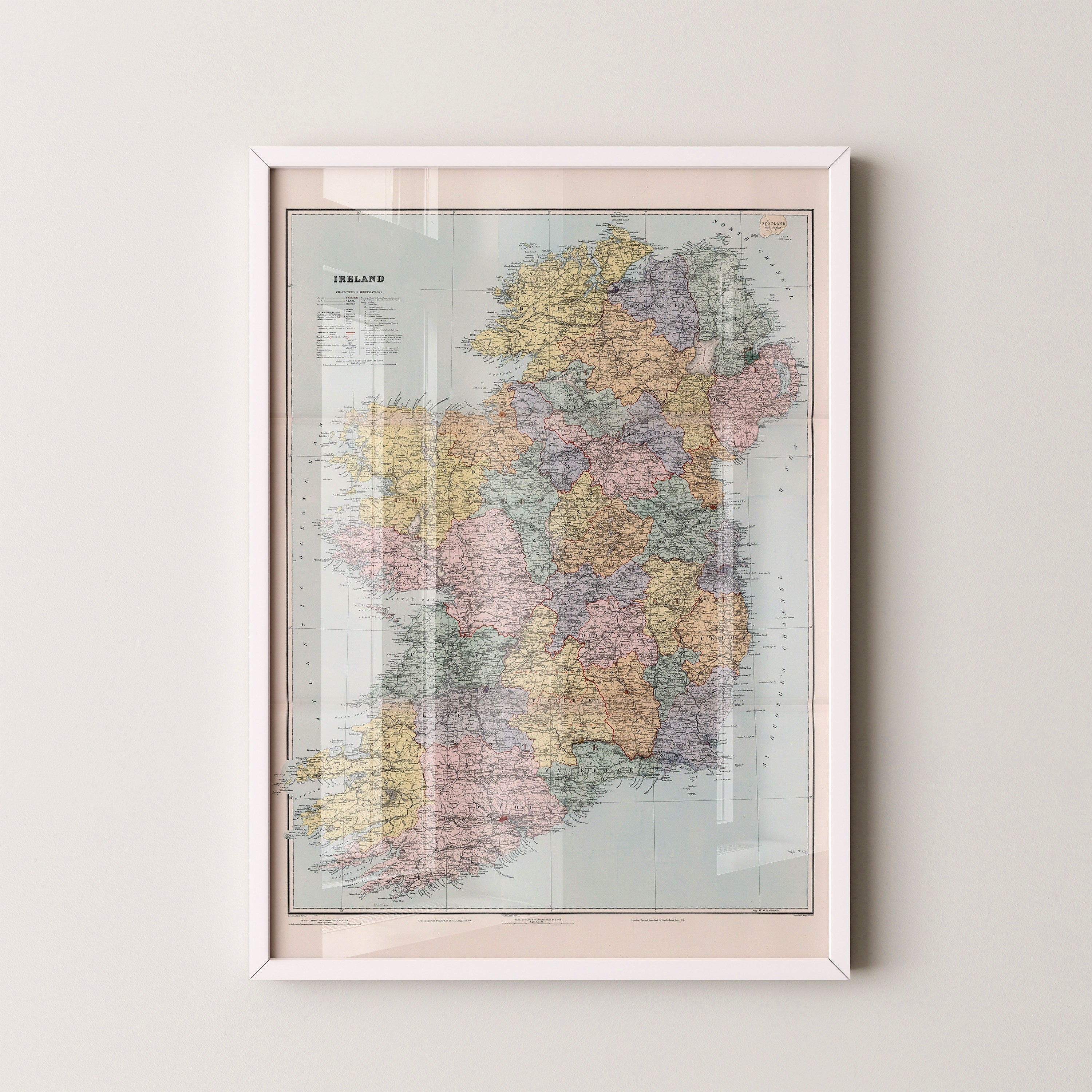 Ireland Pop Art Map Print (portrait)
