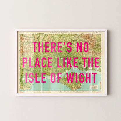 Isle Of Wight Pop Art Map Print (landscape)
