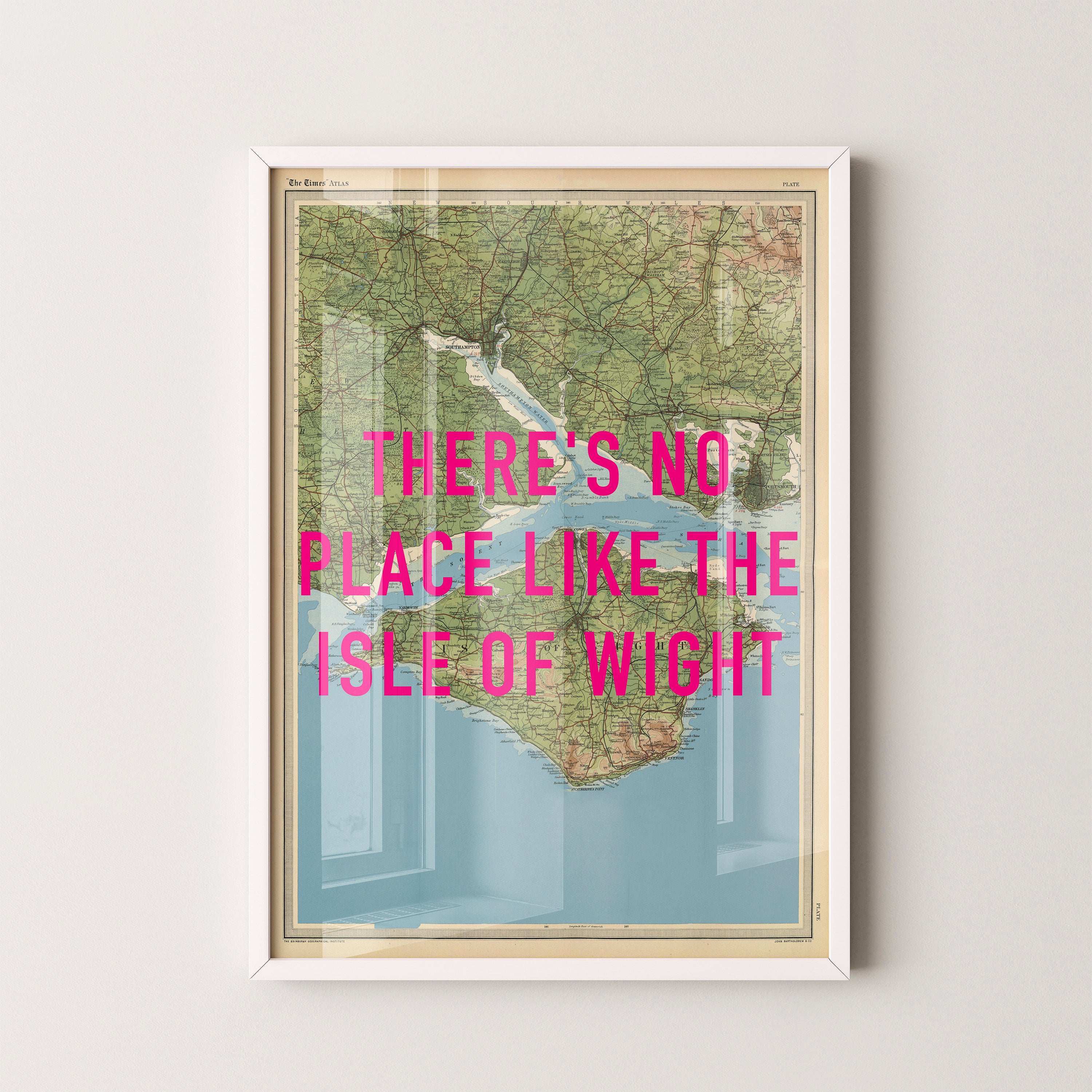 Isle Of Wight Pop Art Map Print (portrait)