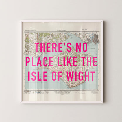 Isle Of Wight Pop Art Map Print (square)